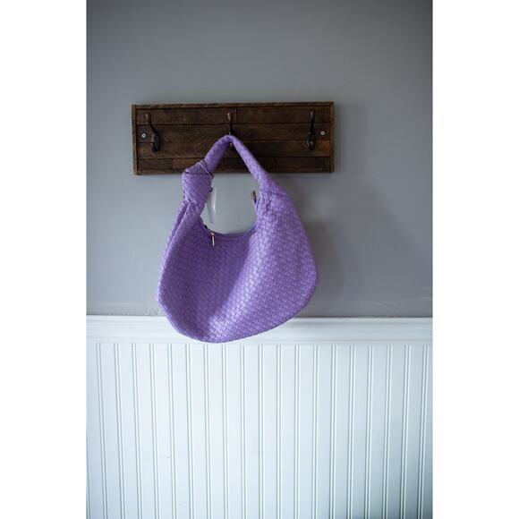 Anthropologie The Brigitte Satchel by Melie Bianco NEW Purple - Picture 4 of 4